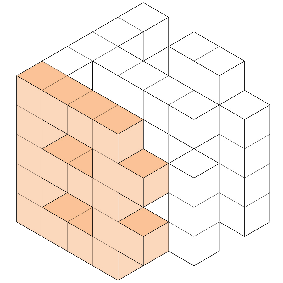 Axonometric, letter B